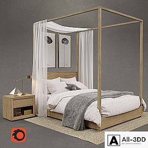 RH / Callum storage canopy bed