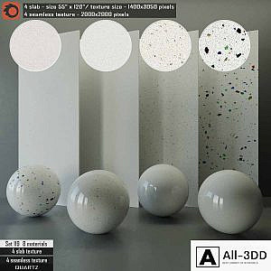 Quartz Slab & Seamless texture Set 119
