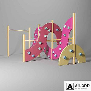 Childrens outdoor climbing wall "The Fifth Element"