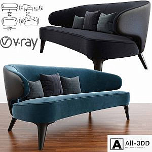 Minotti Aston Little Sofa With Parquet