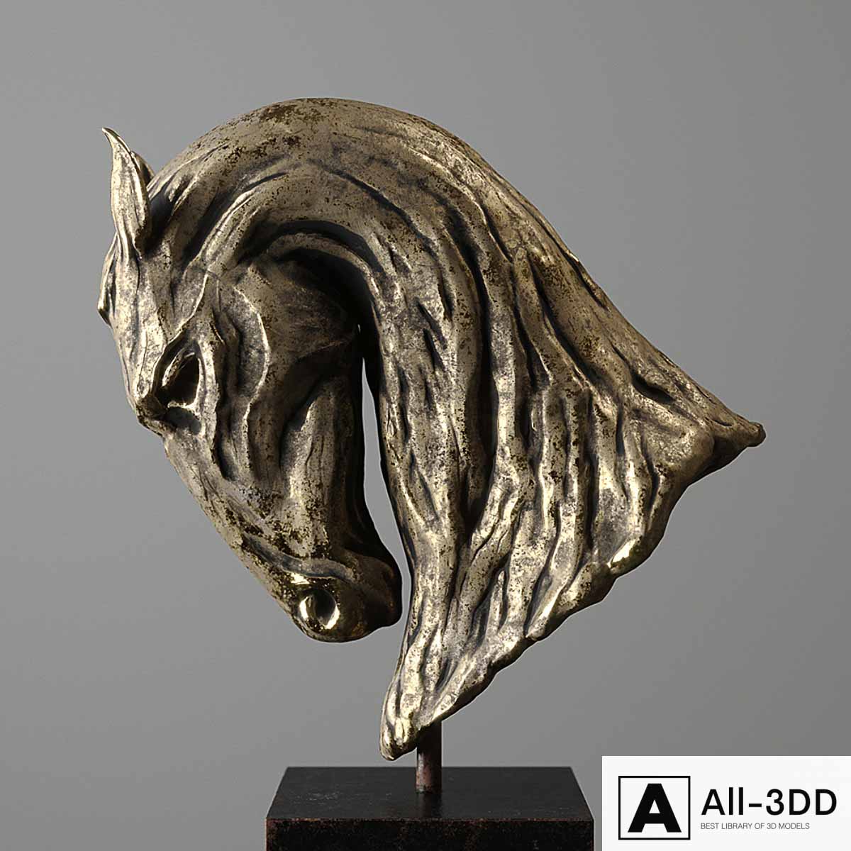 Bronze sculpture modern interior 3D model Bronze sculpture