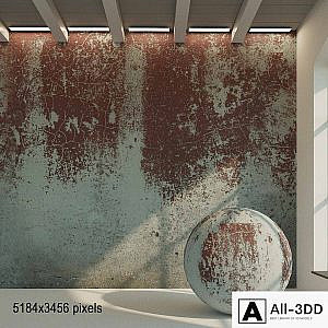 Old plaster. Painted wall. 17th