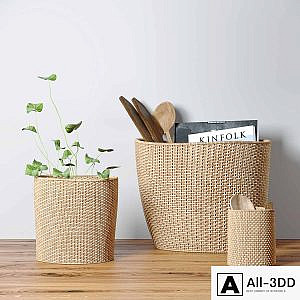 Decorative set with baskets
