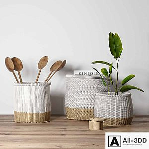 Decorative set with baskets 2