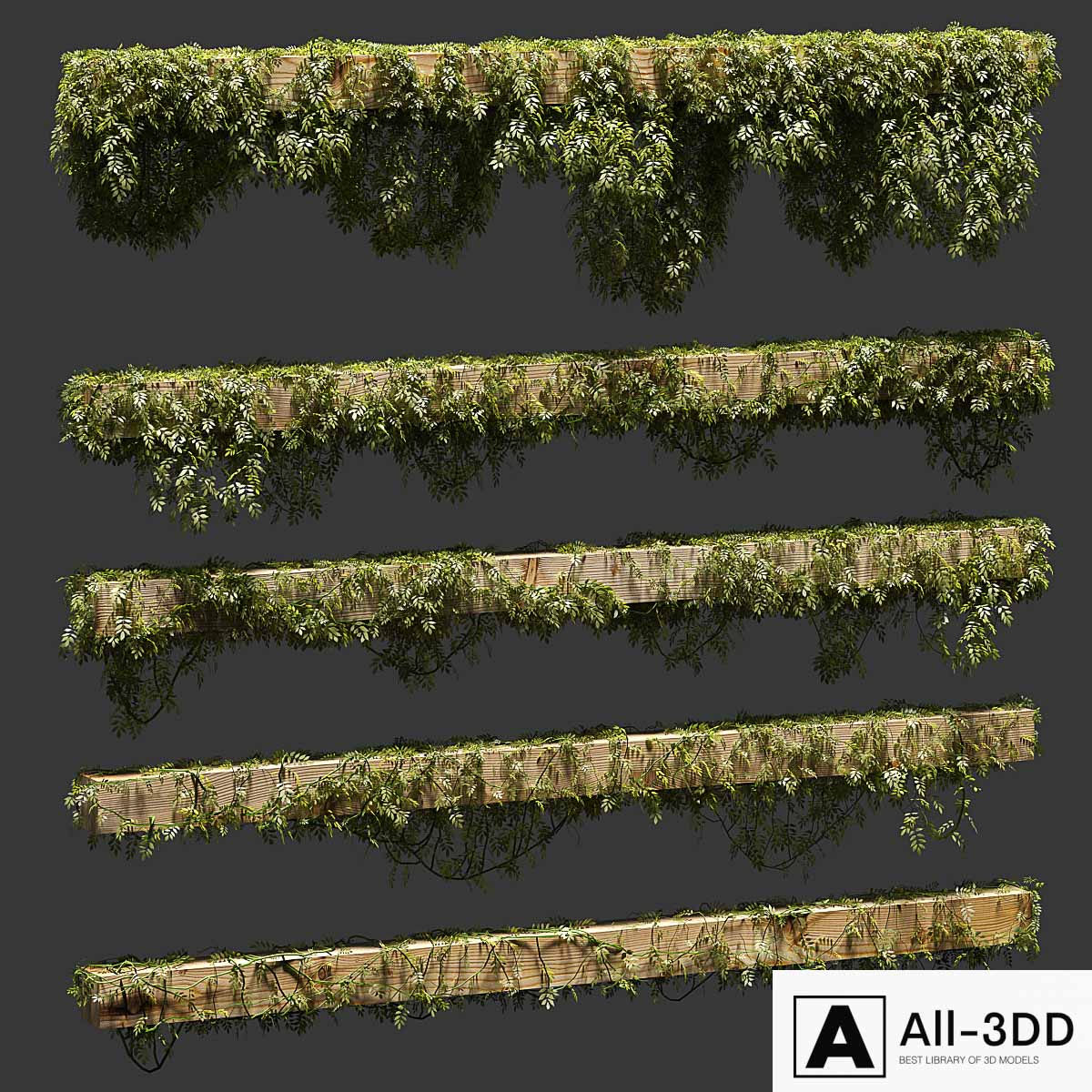 Leaves for beams. 5 models modern interior 3D model Leaves for beams. 5 models