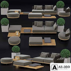 Set of Minotti Quadrado furniture