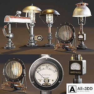 AVE Machine Brothers Lamps Set