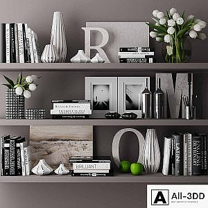 decorative set with books 03