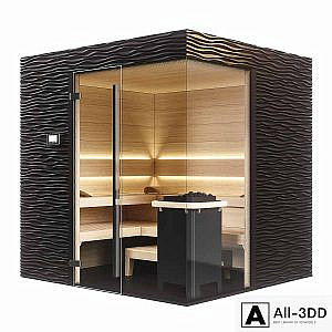 KLAFS Design Sauna Shape with sauna heater sanarium majus