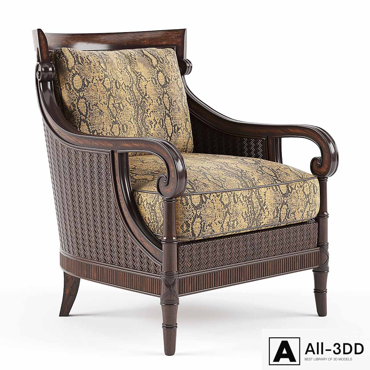Tommy Bahama Stafford Chair modern interior 3D model Tommy Bahama Stafford Chair