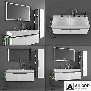 DRN bathroom cabinet and sink set
