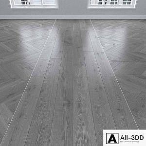 Parquet Oak gray, 3 types: herringbone, linear, chevron.