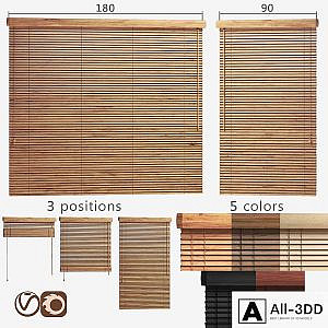 Wooden blinds 25mm, 2 options of width 90 and 180cm
