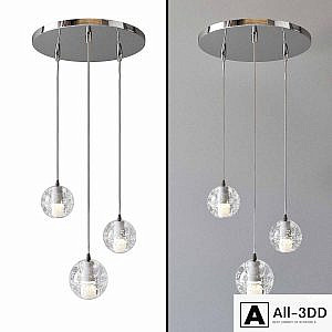 Bocci led crystal glass ball 3 designed by omer arbel in 2005