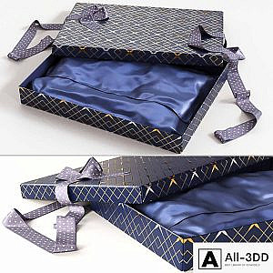 Open gift box with ribbon
