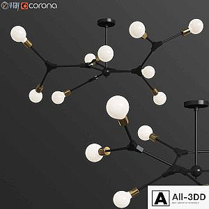 DNA Spiral structure Ceiling Light