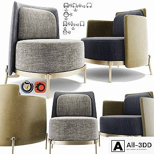 Minotti Tape Armchair Set