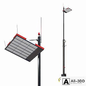 Lighting pole with EWO spotlights
