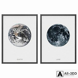 Earth and moon