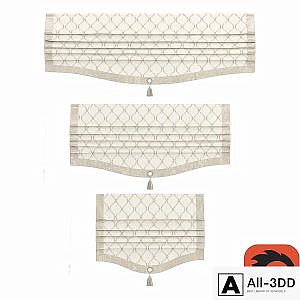 Set of Roman curtains ARISSA (pacific beige velvet)