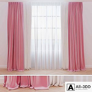 Curtains pink | Pink velvet curtains