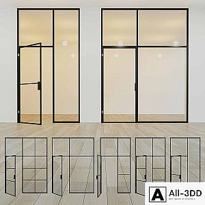 Glass partition. A door. eleven