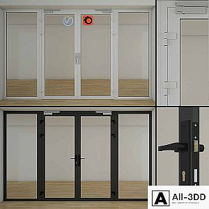 Double glass doors