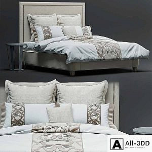 bed RH WALLACE FABRIC BED