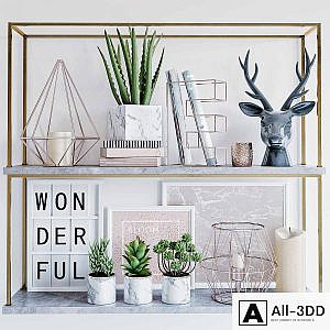 Shelf with decor