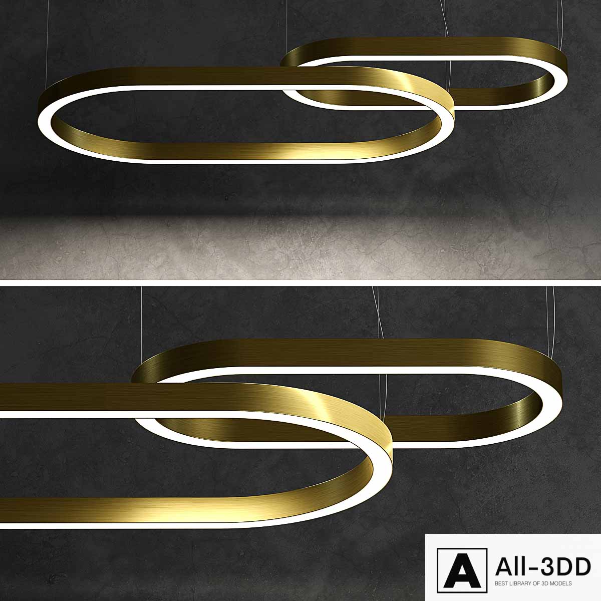 Ceiling lamp Ellipse from Forstlight modern interior 3D model Ceiling lamp Ellipse from Forstlight
