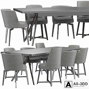 Flexform Hera Chair and Zefiro Table