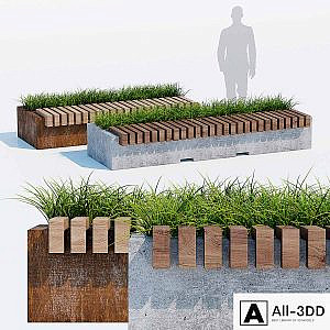 Big green benches