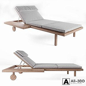 TRIBU Garden daybed with castors