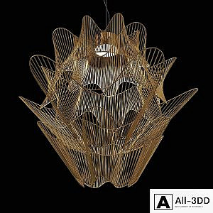 Terzani moire ceiling light 3d model