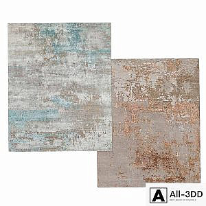 Lyto Hand-Knotted Silk Rug and Raku Hand-Knotted Rug Carpets