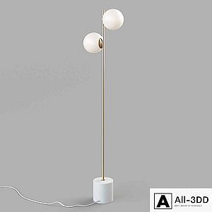 West Elm Sphere + Stem Floor Lamp - Brass