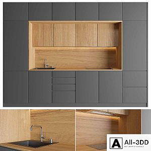 Modern wooden kitchen