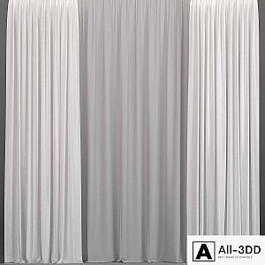White curtains from tulle.