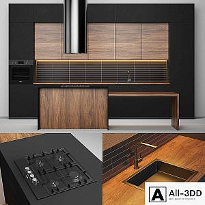 Modern black kitchen