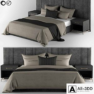 Bed-Set Cream & Black