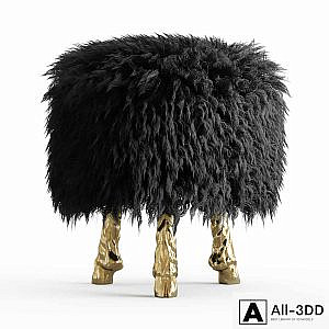 Mongolian lamb wool chair