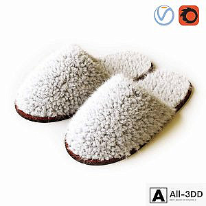 Fegen slippers, white