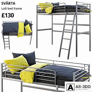 Ikea svarta loft bed