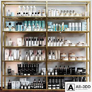 Set of luxury cosmetics for cosmetology and beauty salon. make up and bathroom accessories