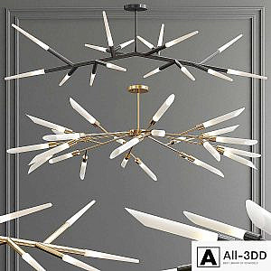 Branch Multi Tube & Led Chandelier