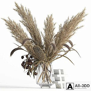Dry bouquet and hashtag