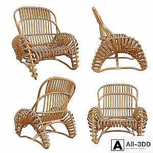 Boucle rattan armchair Kok Maison 627_1