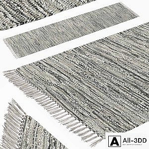 Patterned Woven Mat - Gray