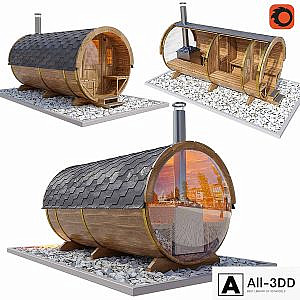 Finnish Outdoor Barrel Sauna