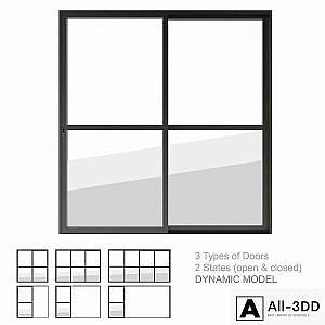 Dynamic Sliding Doors Set 03